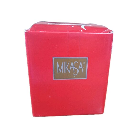 Mikasa Christmas Tree Votive Candle Holder Crystal  Germany New Old Stock - Picture 10 of 15